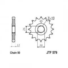 Зірка передня JT Sprockets JTF579.17