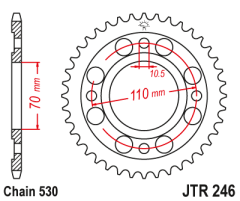 Зірка задня JT Sprockets JTR246.37