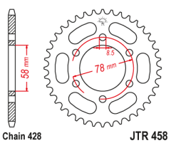 Зірка задня JT Sprockets JTR458.36