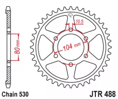 Зірка задня JT Sprockets JTR488.41