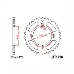 Зірка задня JT Sprockets JTR798.52