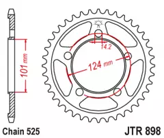 Зірка задня JT Sprockets JTR898.41