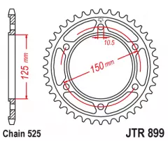 Зірка задня JT Sprockets JTR899.42