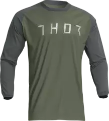 Джерсі THOR TERRAIN, Сірий/Зелений, XXL