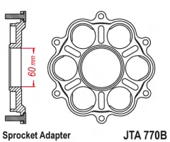 Кронштейн задньої зірки JT Sprockets JTA770B
