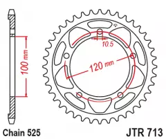 Зірка задня JT Sprockets JTR713.40