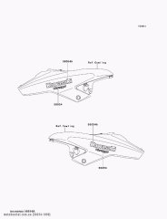 MARK,UPP COWLING,KAWASAK KLE65 (560541098)