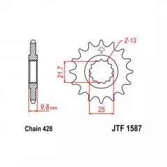 Зірка передня JT Sprockets JTF1587.20