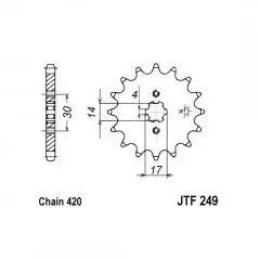 Зірка передня JT Sprockets JTF249.13