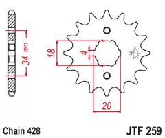 Зірка передня JT Sprockets JTF259.12