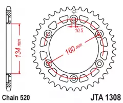 Зірка задня JT Sprockets JTA1308.45
