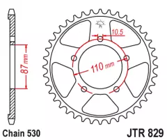 Зірка задня JT Sprockets JTR829.44