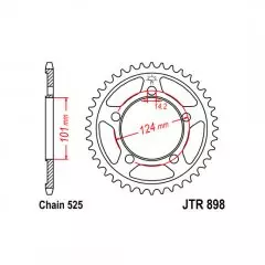 Зірка задня JT Sprockets JTR898.38