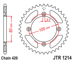 Зірка задня JT Sprockets JTR1214.46