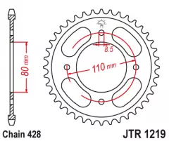 Зірка задня JT Sprockets JTR1219.42