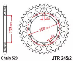 Зірка задня JT Sprockets JTR245/2.52