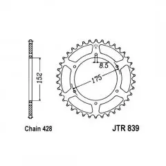 Зірка задня JT Sprockets JTR839.53