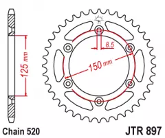 Зірка задня JT Sprockets JTR897.47