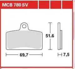 Колодки гальмівні дискові LUCAS MCB780SV