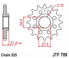Зірка передня JT Sprockets JTF709.16
