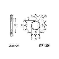 Зірка передня JT Sprockets JTF1256.15