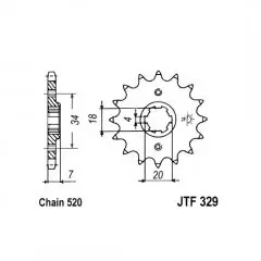 Зірка передня JT Sprockets JTF329.13