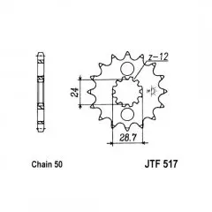Зірка передня JT Sprockets JTF517.18