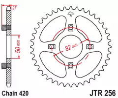 Зірка задня JT Sprockets JTR256.42