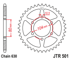 Зірка задня JT Sprockets JTR501.38