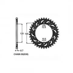 Зірка задня Sunstar SS 1-5500-40