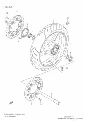 Axle, front gsf1200/ (54711-49G00-000)