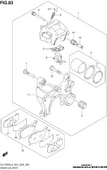 Caliper, rear dl1000 (69100-31J00-999)