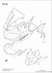 Cowling, body sv1000 (94401-16G00-YAV)