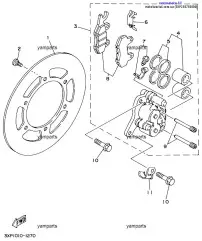 Держатель Тормозного Шланга, Лев. :: HOLDER, BRAKE HOSE 1 (3XP-25875-00-00)