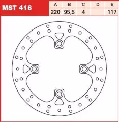 Диск гальмівний LUCAS MST416