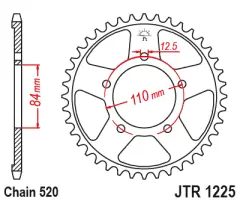 Зірка задня JT Sprockets JTR1225.40
