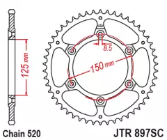 Зірка задня JT Sprockets JTR897.45SC