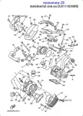 Кронштейн Крышки Головки Цилиндра 2 :: BRACKET, CYLINDER HEAD COVER 2 (5JX-11142-00-00)