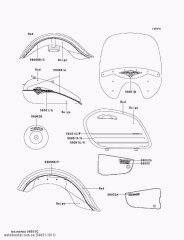 MARK,SIDE BAG COVER,UPP, VN150 (560511811)