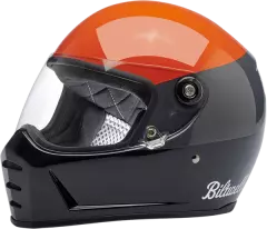 Шолом BILTWELL Lane Splitter, Чорний/Помаранчевий, XS