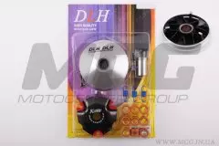 Варіатор передній (тюнінг) 4T GY6 50 light (DLH) (ролики латунь 9шт, палець, пружини зчеплення)