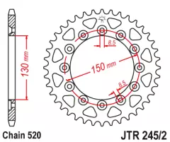 Зірка задня JT Sprockets JTR245/2.53