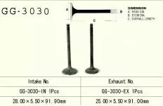 Клапан випускний VESRAH GG-3030-EX