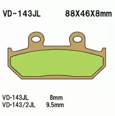 Колодки гальмівні дискові VESRAH VD-143/2JL