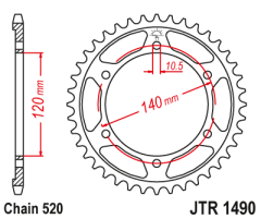 Зірка задня JT Sprockets JTR1490.45