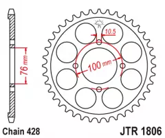 Зірка задня JT Sprockets JTR1806.56