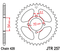 Зірка задня JT Sprockets JTR257.40
