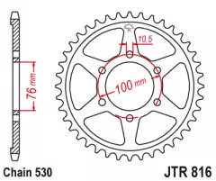 Зірка задня JT Sprockets JTR816.48
