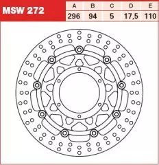 Диск гальмівний LUCAS MSW272