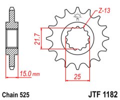 Зірка передня JT Sprockets JTF1182.14